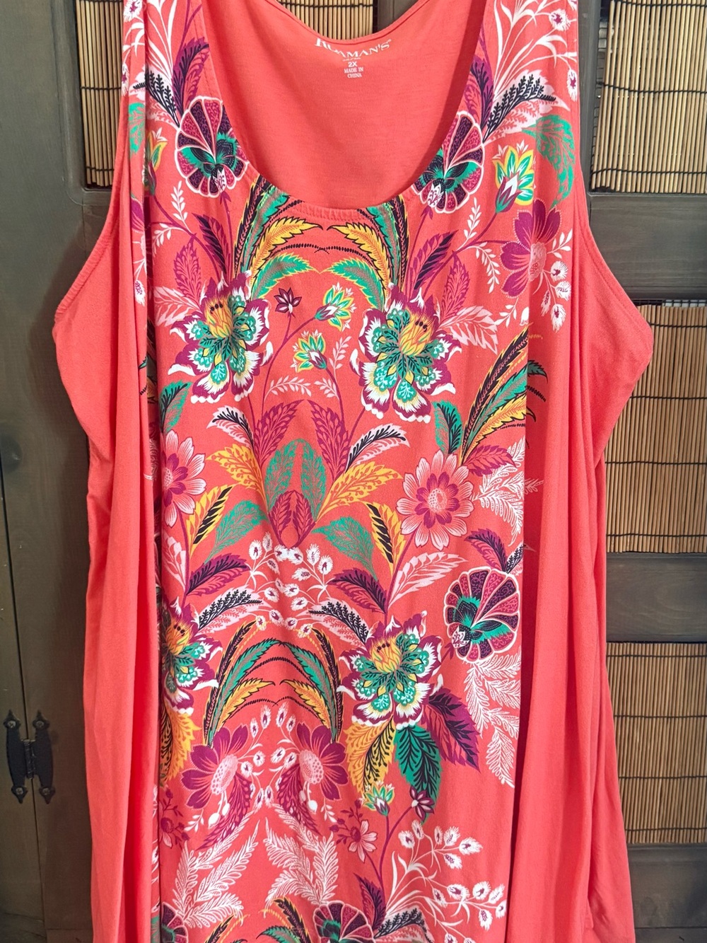 Coral Hawaiian Tunic/mini dress/beach cover-up Women’s 26/28